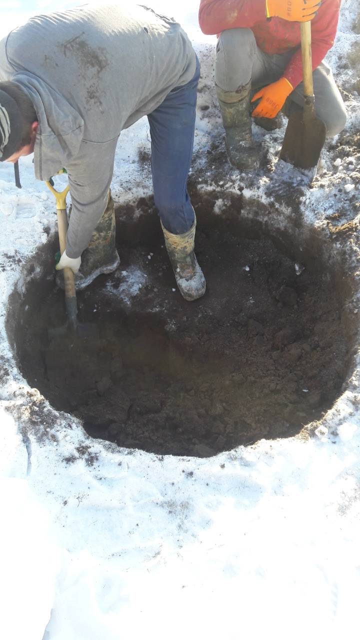 Копка колодца на 6 колец, д. Логиново, Павло-Пасадскии район 
