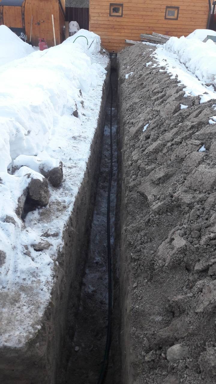 Зимний водопровод в деревне Сергеево и септик на 2 кольца